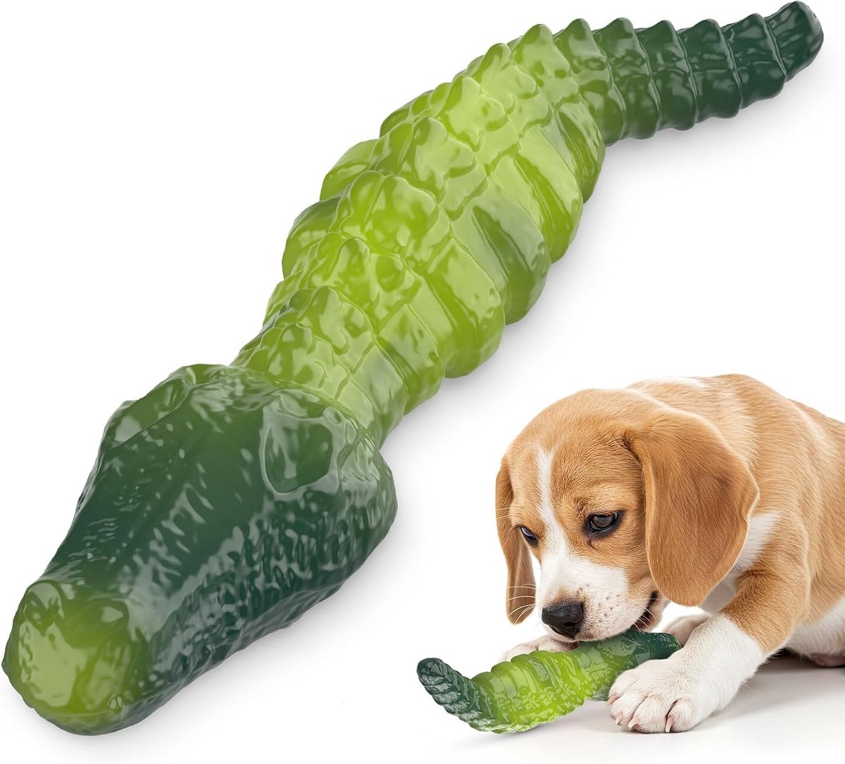 rubber hondenspeelgoed voor agressief speelgoed, krokodil, onverwoestbaar hondenspeelgoed, robuust kauwspeelgoed voor middelgrote en grote honden