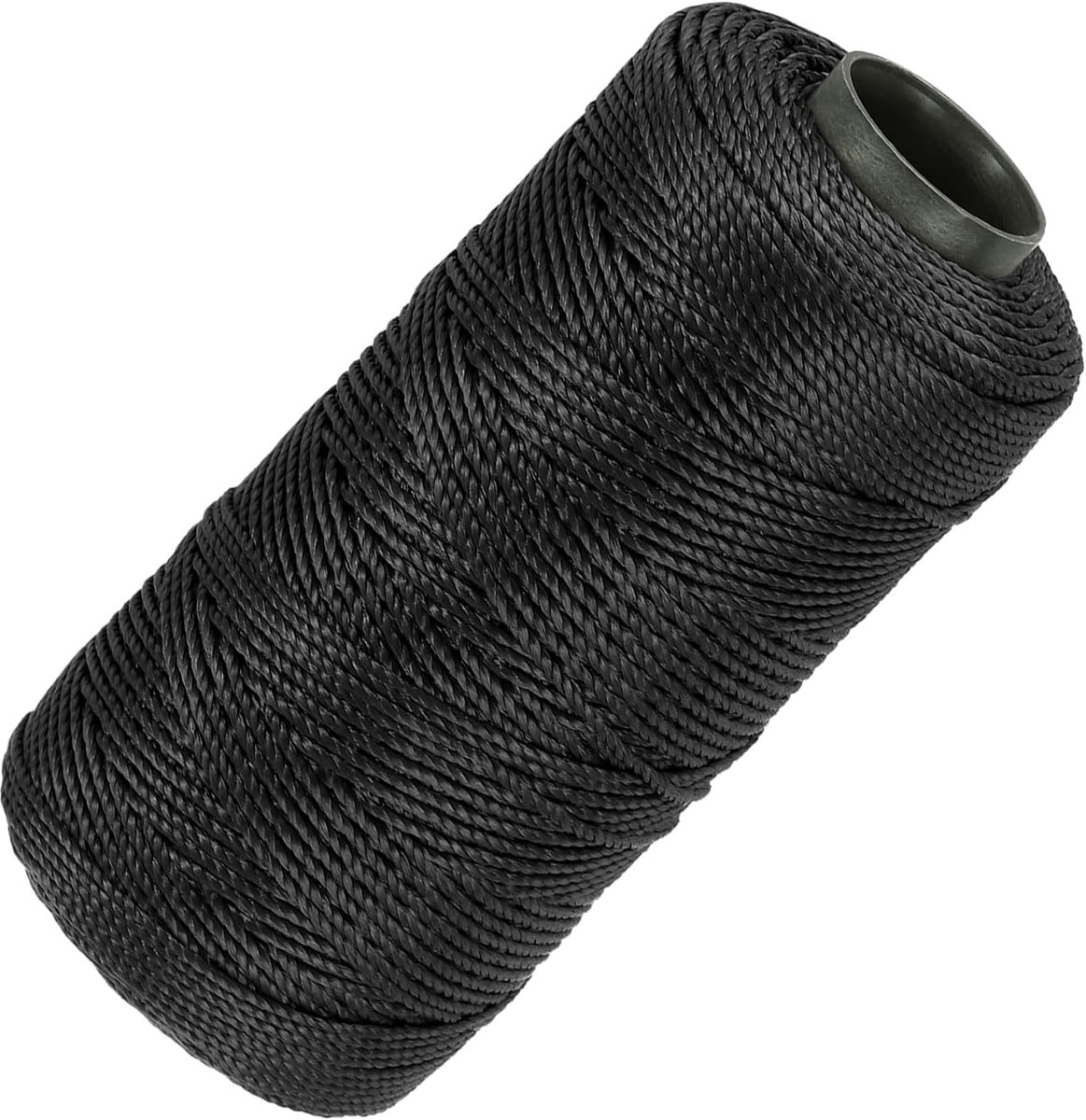 Nylonsnoer, 3 strengen, gedraaide metserslijn, 1,5 mm x 200 meter, Nylonsnoer voor doe-het-zelfprojecten, tuinieren, cadeauverpakkingen, kerstfeestartikelen, Zwart