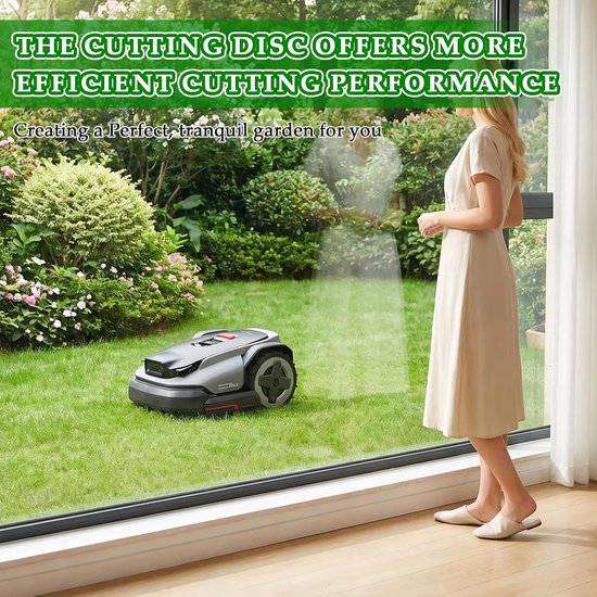Messenschijf voor robotmaaier, compatibel met Navimow i-serie, 6 messen, vervangende messenplaat, geschikt voor i105E, i108E, i110N, i205 AWD, i208 AWD, glasvezelversterkte kunststof — afbeelding 5