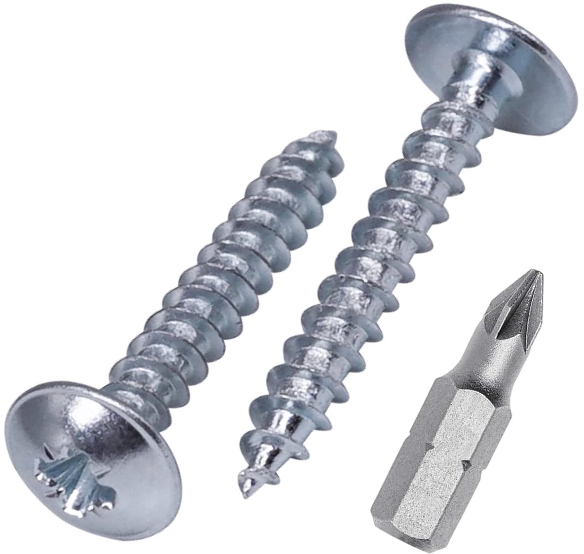 (Pack van 350 stuks) verzinkt staal 3,0 x 25 mm houtschroeven, metalen schroeven, gemodificeerde truss kop, zelftikken (350, 3,0 x 25 mm)