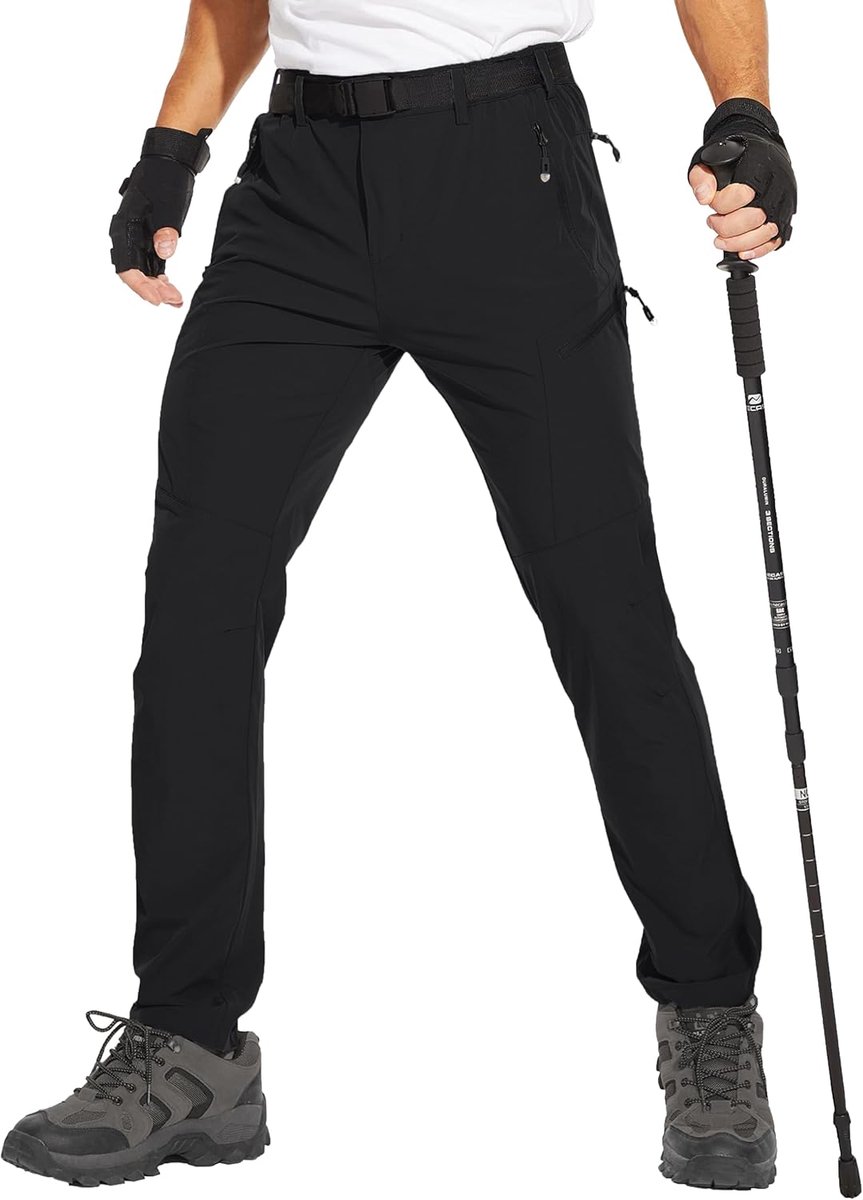 Wandelbroek voor heren, lichte outdoorbroek voor heren, waterafstotend, trekkingbroek, sneldrogende reisbroek, stretch, werkbroek