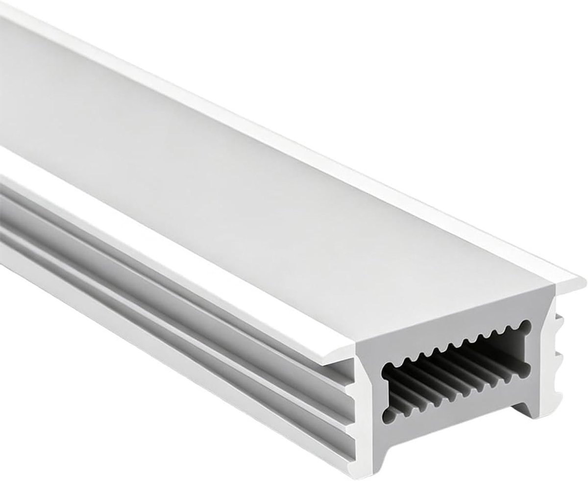 Ledstrip, 3 m, 10 x 10 mm, siliconen profiel, waterdichte en flexibele neonbuis voor homogeen neonlicht, doe-het-zelf afdekking voor plafond, kast, bar, akoestische panelen, melkachtig wit