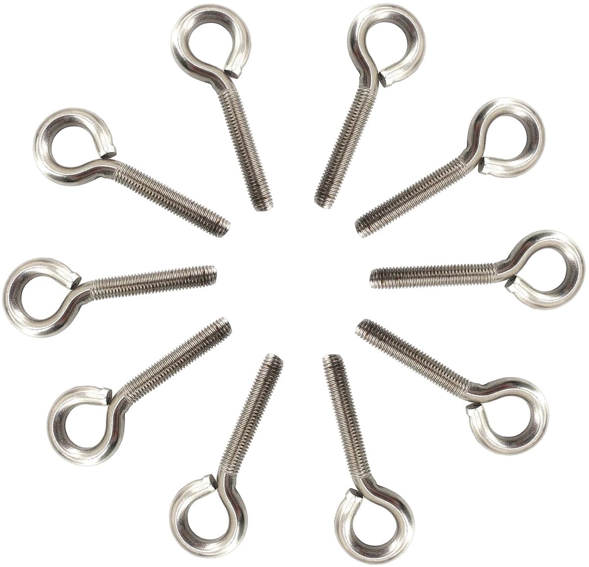 20Pcs M4x12 304 Roestvrij Staal Oog Schroef Gesloten Haak Ring Bouten, Oogschroef