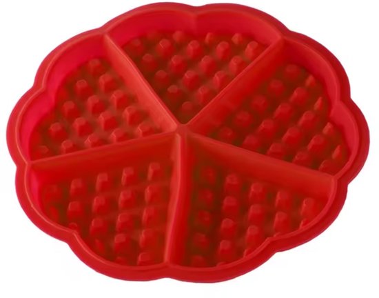 New Age Devi - Siliconen Wafelvorm-Hartvorm - 5 Wafels-Cakevorm-bakkerij gereedschappen Cake-Wafelmaker van new-age-devi — afbeelding 2