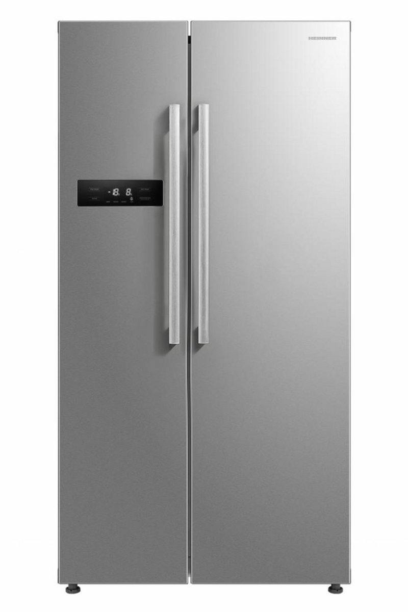 Heinner HSBS-M548NFINVXE++ American Side-by-Side Koelkast – 548 L – Total No Frost – Inverter Compressor – Energieklasse E – Touchbediening – Super Cooling – Super Freeze – Holiday-functie – Open-deur Alarm – RVS – 5 Jaar Garantie