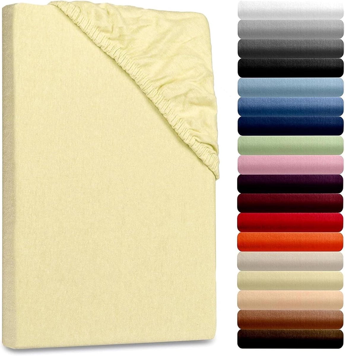 Hoeslaken 180 x 200 cm van 100% Katoen, Ademend en Huidvriendelijk, Geschikt voor Allergieën, Oeko-Tex Standard 100