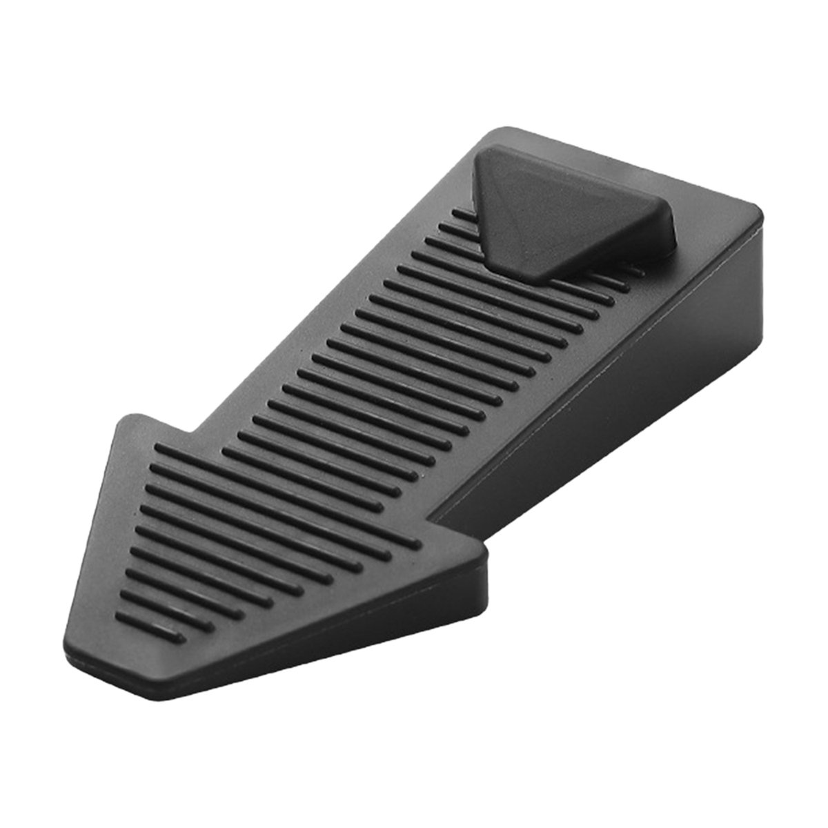 2 x rubberen vloerstoppers, antislip, in hoogte verstelbare deurstoppers, niet-giftig, geurloos, voor tegels, vloer – Zwart