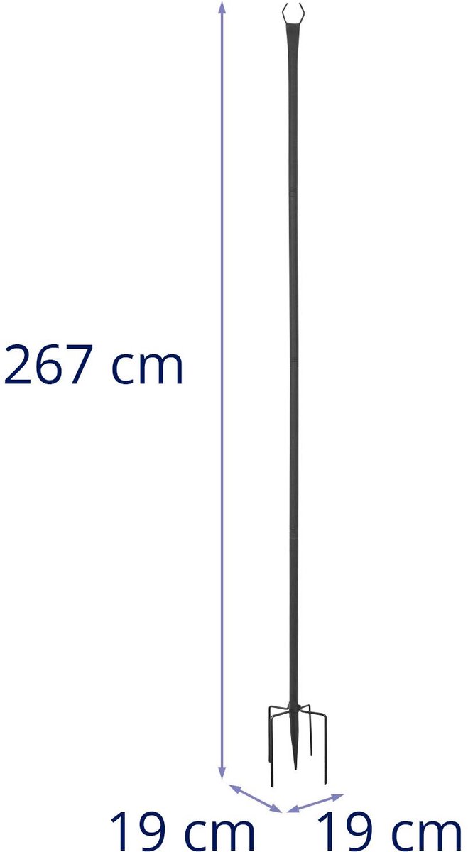 Herdershaak - koolstofstaal - 2,60 m totale lengte - modulair - 4 stuks - Wiesenfield