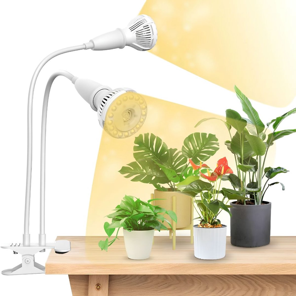 JCP® Groeilamp - Groeilamp Planten - Kweeklamp - Wit - 11cm x 6cm x 51cm
