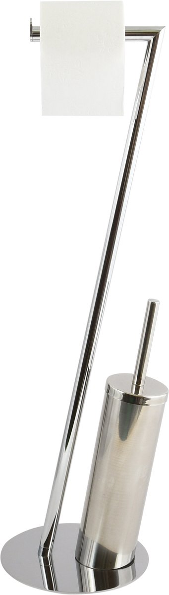 MSV Toiletborstel met Rolhouder – WC Combo Set met WC-Borstel en Toiletrolhouder – Hygiënisch en Ruimtebesparend