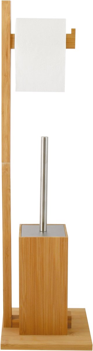 MSV Toiletborstel met Houder en Toiletpapierhouder – WC Combinatie Set met WC Borstel en Rolhouder – Hygiënisch en Compact