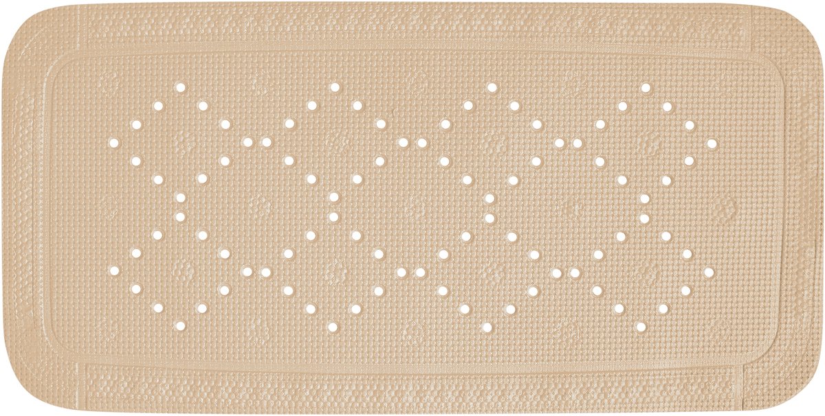 Spirella Badmat Antislip – Badkuip Mat met Zuignappen – Douche Mat Antislip voor Bad en Douche – Met Afvoergat