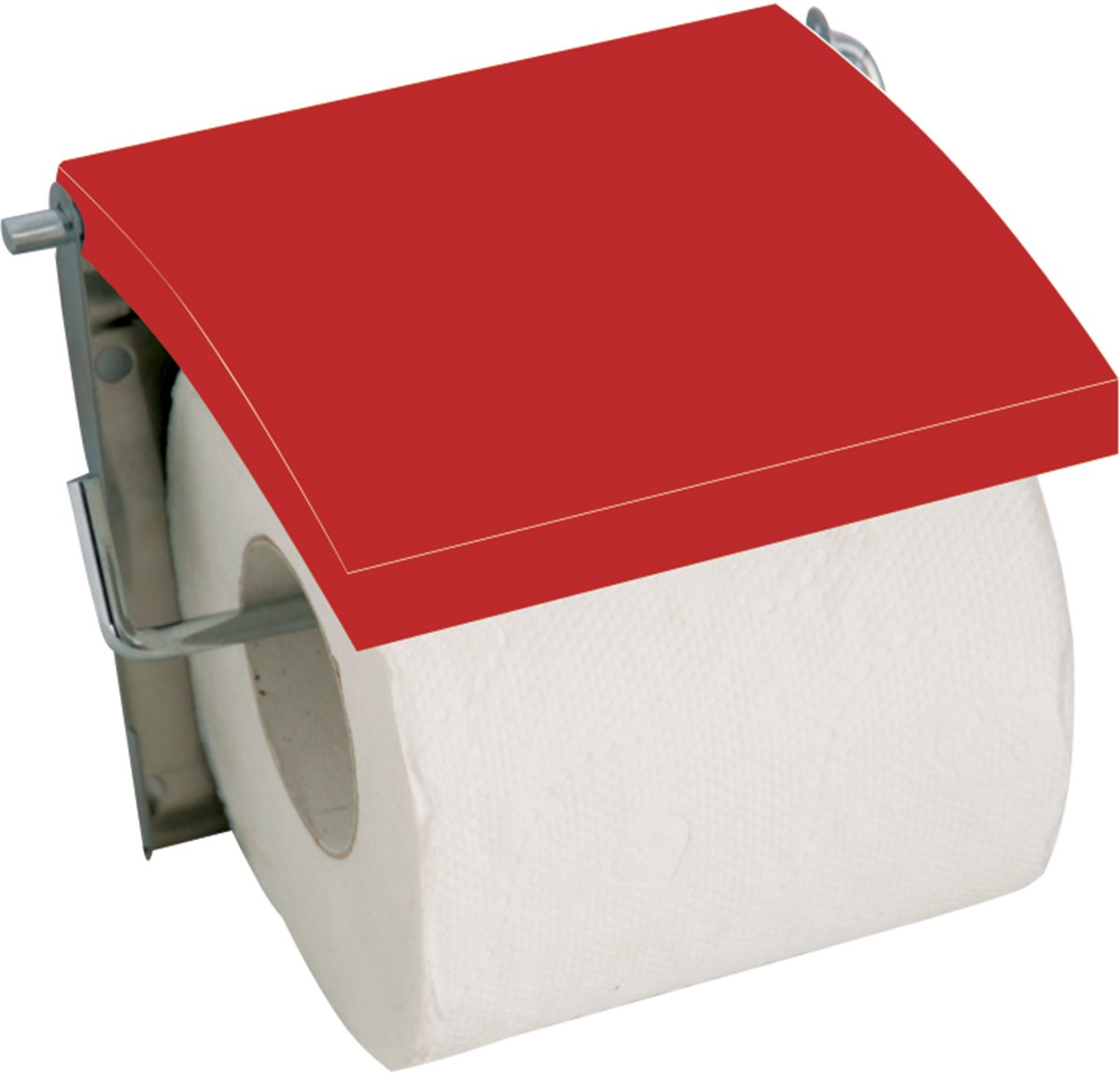 MSV Toiletrolhouder Rood – Wandmontage Toiletpapierhouder – WC-Papierhouder WC Papier Dispenser – 13 x 15 x 11,5 cm