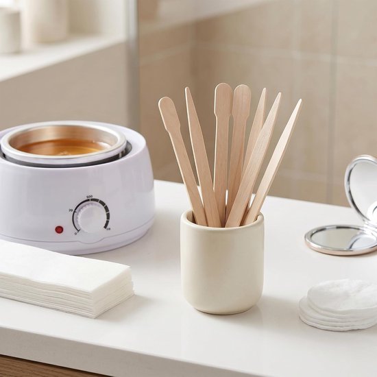 Spatels voor het waxen van wenkbrauwen, 88 mm houten stokjes, waxing applicator, kleine houten stokjes voor wax ontharing, houthandwerk — afbeelding 5