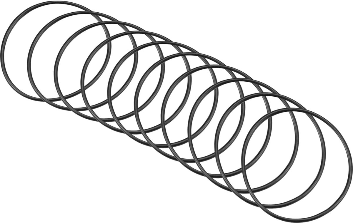 10 stuks ronde afdichtingen voor waterkraan, loodgieterswerk, reparatie, afdichting, verbinding, 35 mm x 32 mm x 1,5 mm, zwart