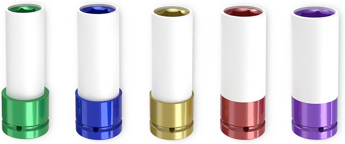 5-delige 1/2 inch slagmoerdopsleutelset voor wielmoeren