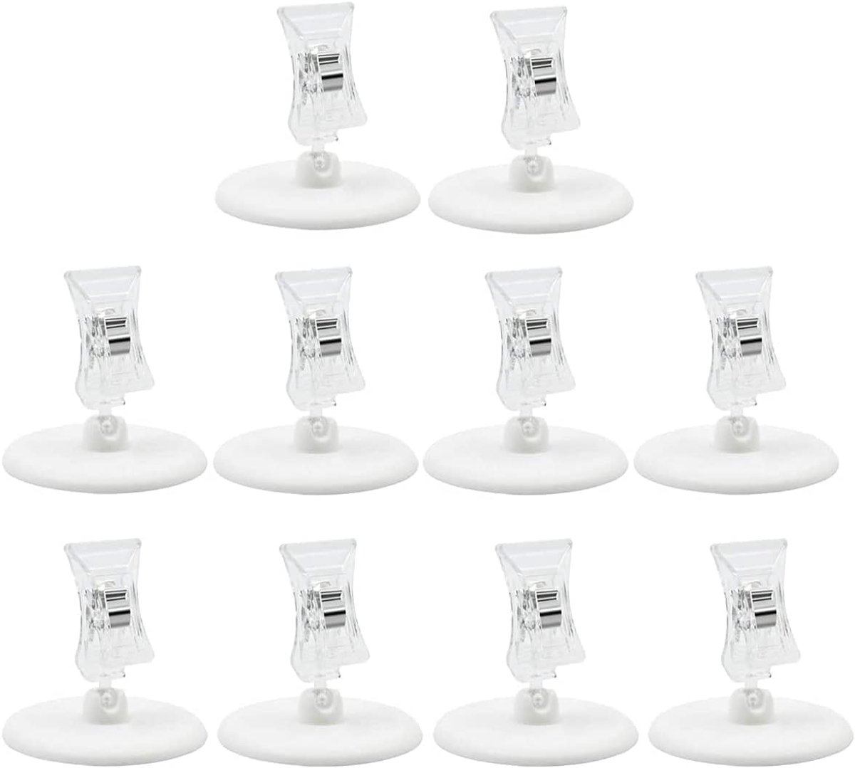 12 stuks bordjes, display-clip, bord, clip, bord, kunststof, standaard voor houder, reclame, pop