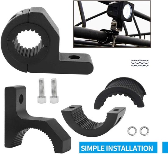 Bull Bar Montagebeugel Klem 2 STKS 19-30mm voor LED of HID werk licht bar, UHF Antenne, rijlicht, mistlicht — afbeelding 3