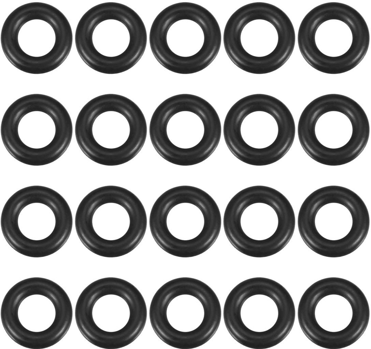 sourcing map Verpakking met 20 nitrilkgrubber O-ringen 17 mm AD 10 mm ID 3,5 mm brede afdichting
