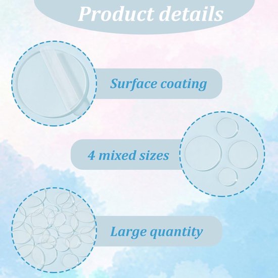 140 stuks heldere cirkels acrylplaat 25/30/40/50 mm acryl miniatuurbasis met dubbelzijdige lijmpads blanco ronde acrylbasis voor actiefiguur miniaturen festival ambachtelijke — afbeelding 3
