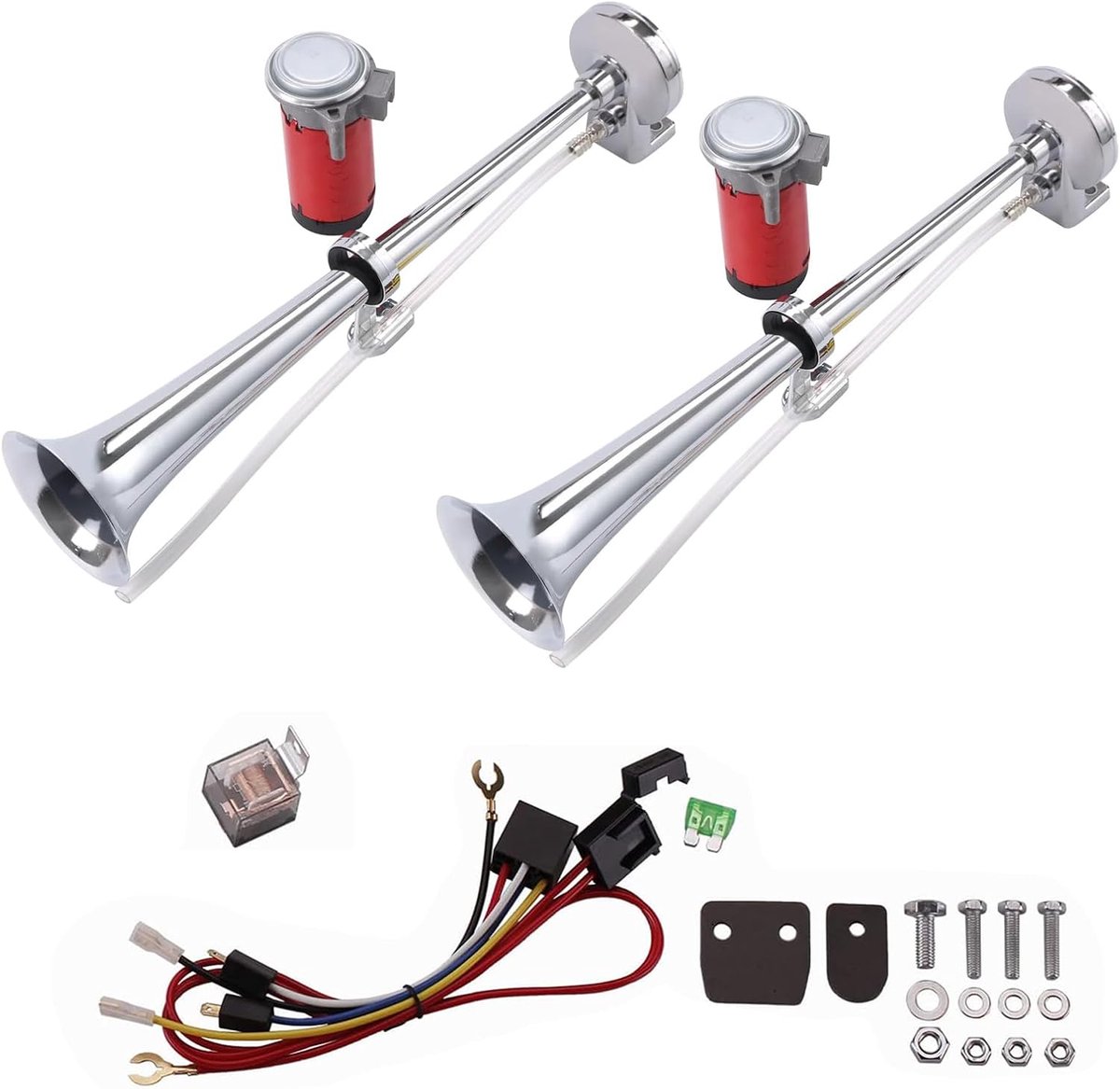 Claxon Vrachtwagen 12v, Trompet 12v, Bootclaxon, voor Auto Vrachtwagen Auto Driewieler Boot Trein Etc