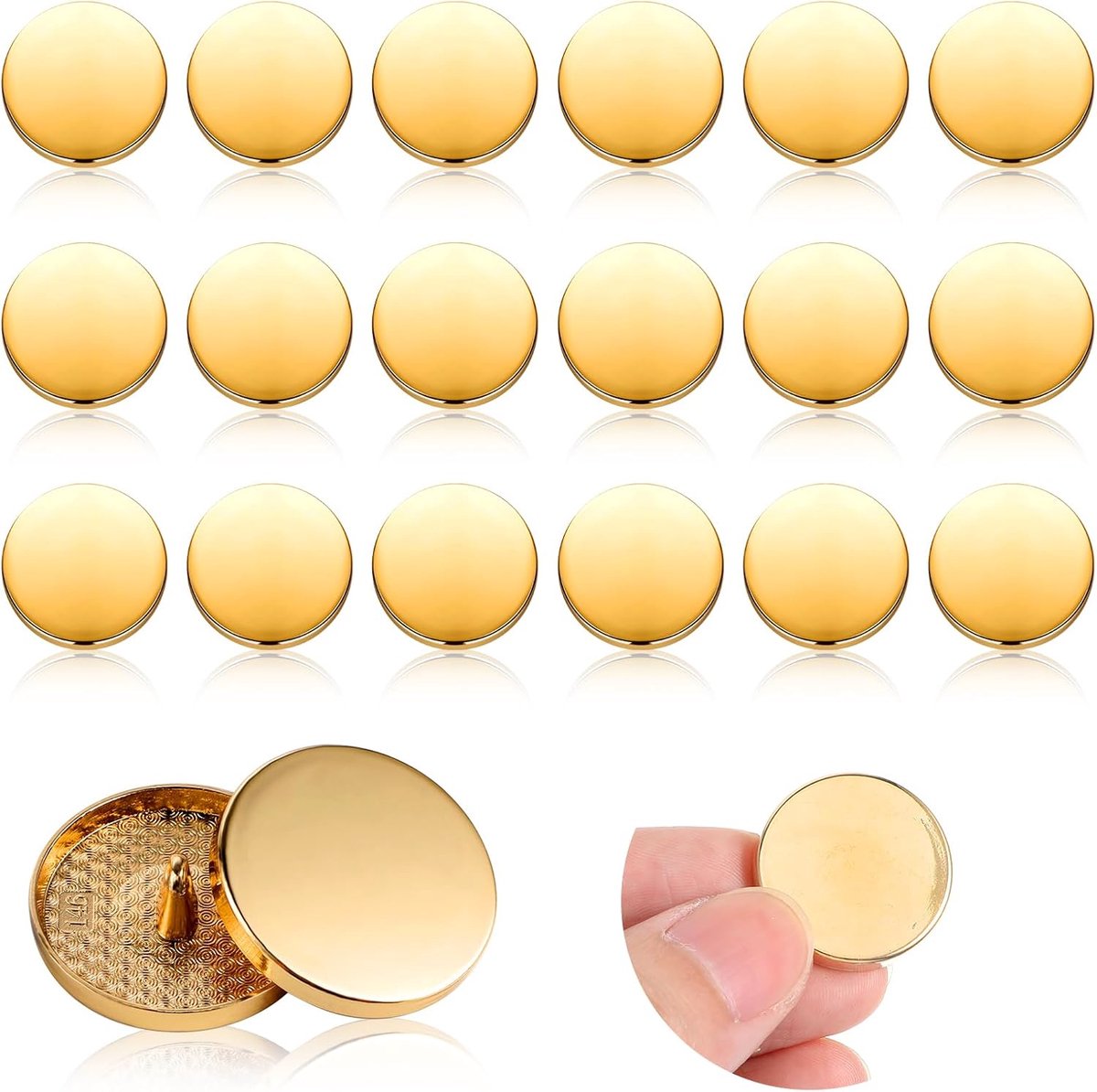 Knopen Voor Blazer 25Mm Metalen Platte Knop Voor Kleding Jas Knopen Ronde Vormige Gouden Naaien Knop Voor Pak Jas Shirt Jassen Craft
