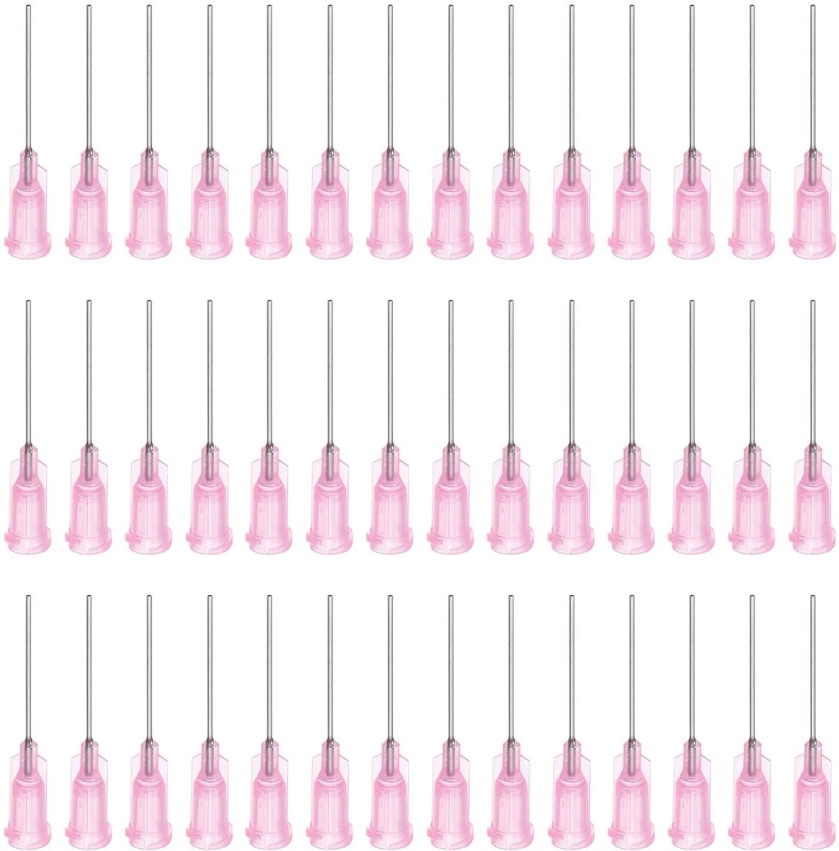 Industriële afgeschuinde puntnaalden, 20 g, lengte 2,5 cm, met schroefaansluiting, Luer Lock, doseernaald voor vloeibaar lijmpistool, 60 stuks (zwart)