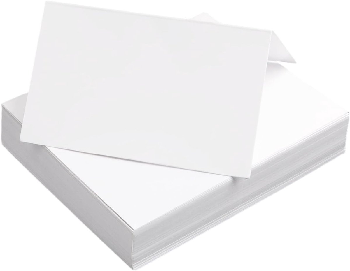 50 stuks blanco tafelkaarten, 15 x 10 cm, plaatskaarten om zelf te beschrijven, naambordjes, oude kaarten voor bruiloft, verjaardag, communie, doop
