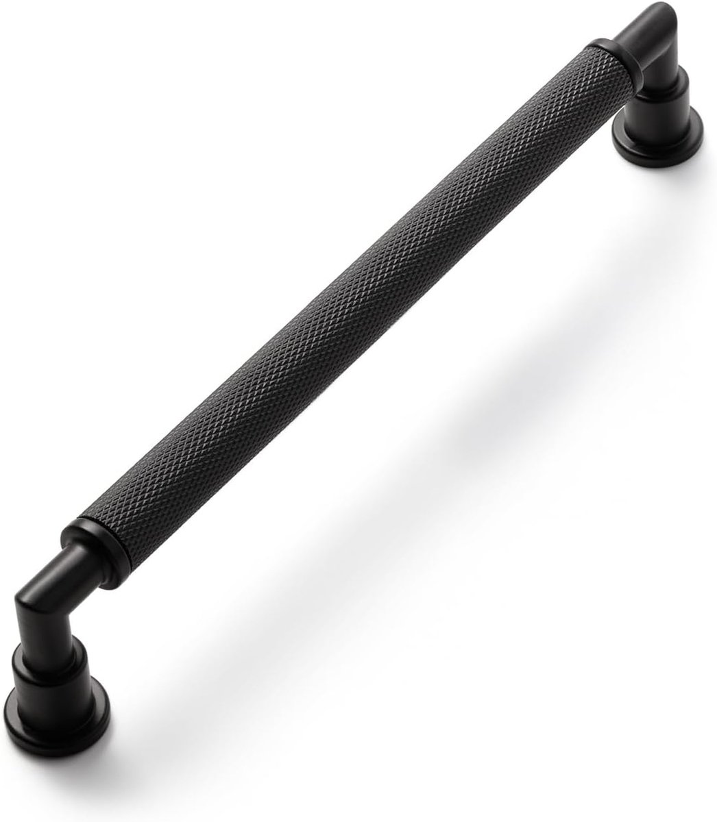 5 stuks zwarte keukenhandgrepen, 160mm c/c, gegolfd vintage grip voor badkamer en dressoir - zinklegering