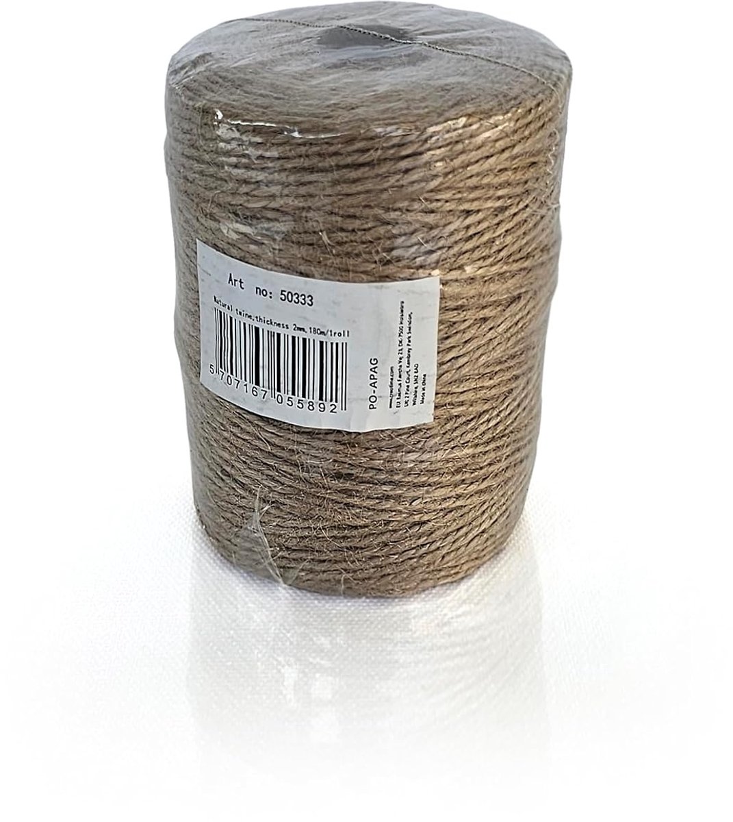 Crafts 50333 Vlas Touw 2mm x 180m, Beige