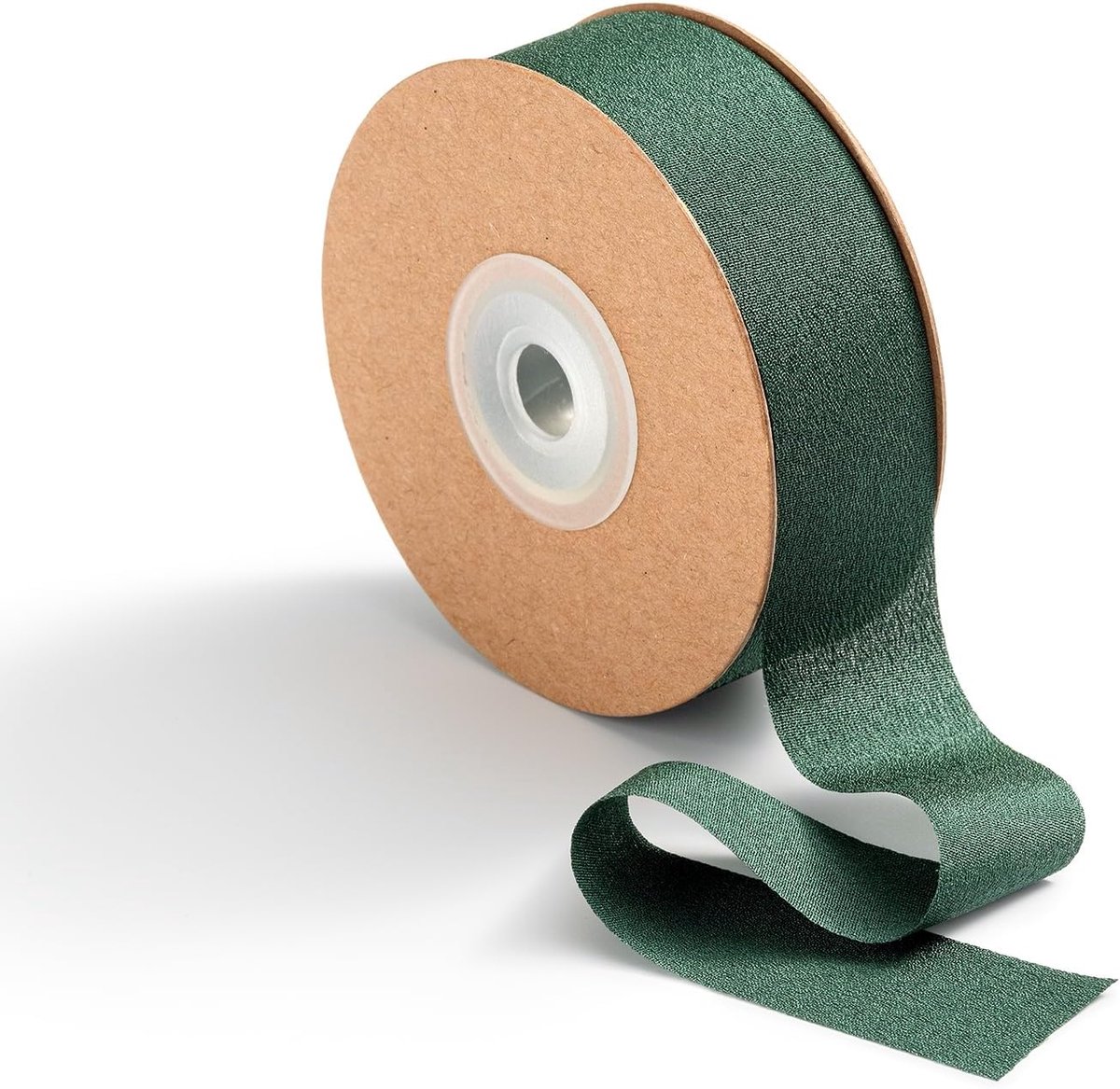 Lint Cadeaulint Groen Decoratieflint 2,5 cm x 23 m Decoratie Cadeau Chiffon Lint Verjaardag Bruiloft Valentijnsdag DIY Projecten en Ambachten Bruidsboeket,Donkergroen