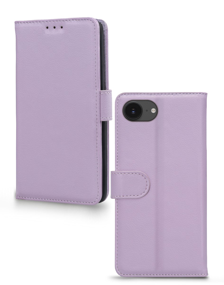Mobilize Telefoonhoesje geschikt voor Apple iPhone 17e Hoesje | Mobilize Premium Gelly Bookcase Portemonnee | Pasjeshouder voor 3 Pasjes | Telefoonhoesje voor Pinpas / OV Kaart / Rijbewijs - Paars