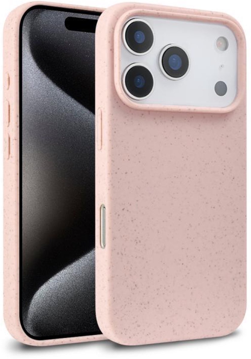 Mobigear Hoesje geschikt voor Apple iPhone 18 Pro Telefoonhoesje Eco Friendly | Mobigear Bio Backcover | iPhone 18 Pro Case | Back Cover - Roze