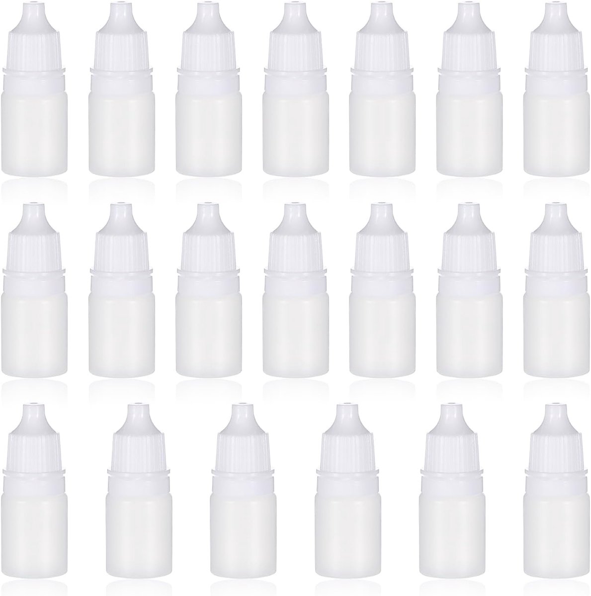 Druppelflesjes 20 Stuks - 5ml Translucent Wit - Squeeze Flacon met Dop - Ideaal voor Reizen - SnelShoppen