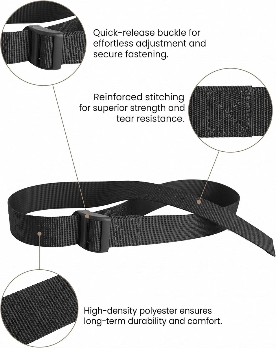Pedaalriemen voor roeimachine - antislip - veilige bevestiging - optimale stabiliteit - SnelShoppen