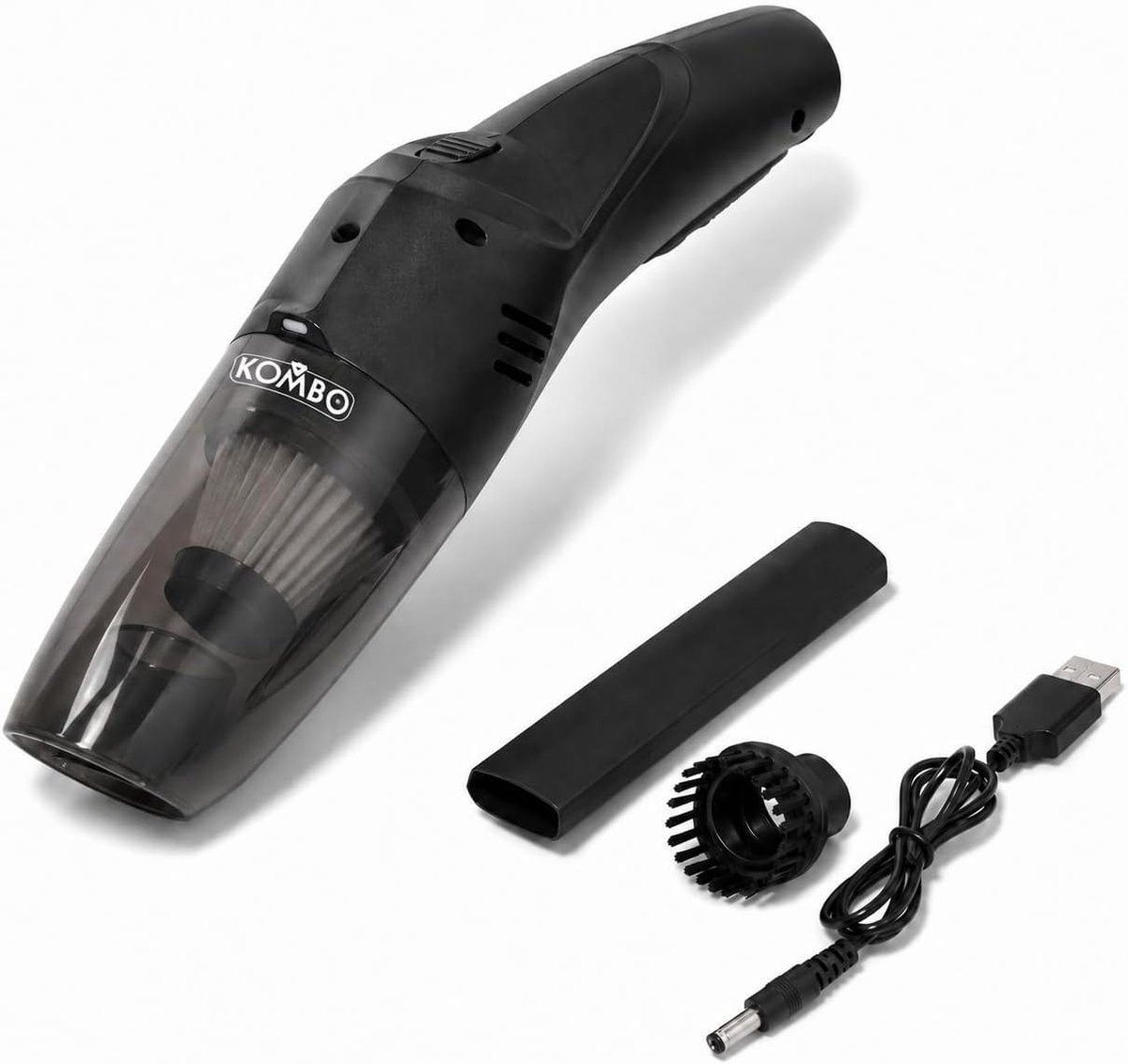 SnelShoppen - Draadloze handstofzuiger 8V, oplaadbare USB stofzuiger voor auto en huis, wasbaar HEPA-filter, 1800 mAh accu, 3 accessoires voor iedere