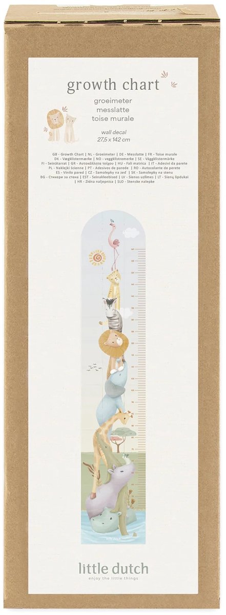 Little Dutch Groeimeter Muursticker - Safari — afbeelding 4