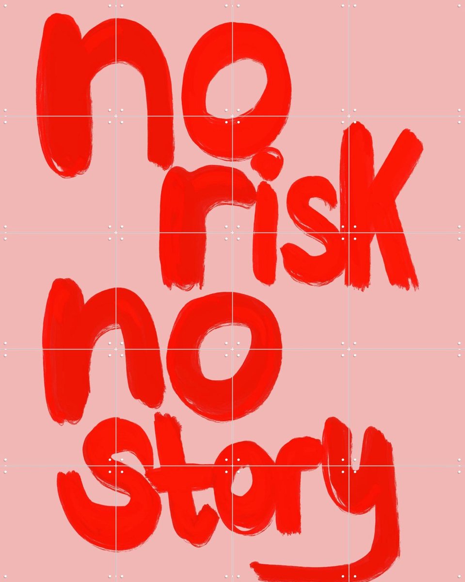IXXI No Risk No Story, Hej.Ibiza - 80 x 100 cm - Gratis ophangtool - Grote wanddecoratie en posters - Modern, Digitale Kunst, Grafisch Ontwerp