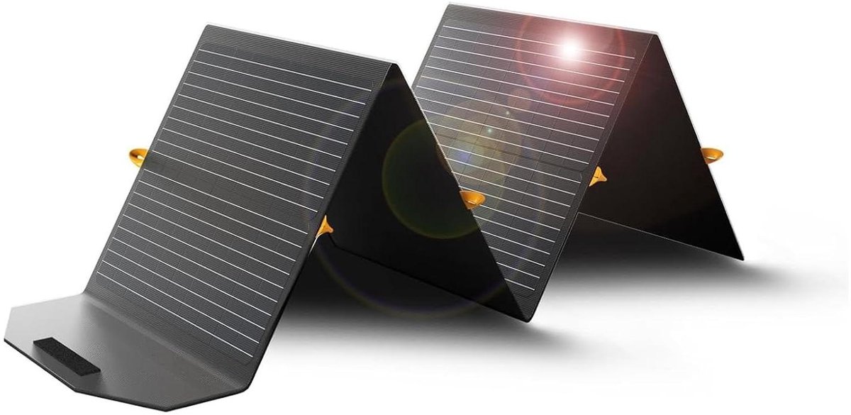 Opvouwbaar Zonnepaneel - Draagbare Energie - Kamperen Buiten - Hoge Efficiëntie - 120 Watt - Zwart
