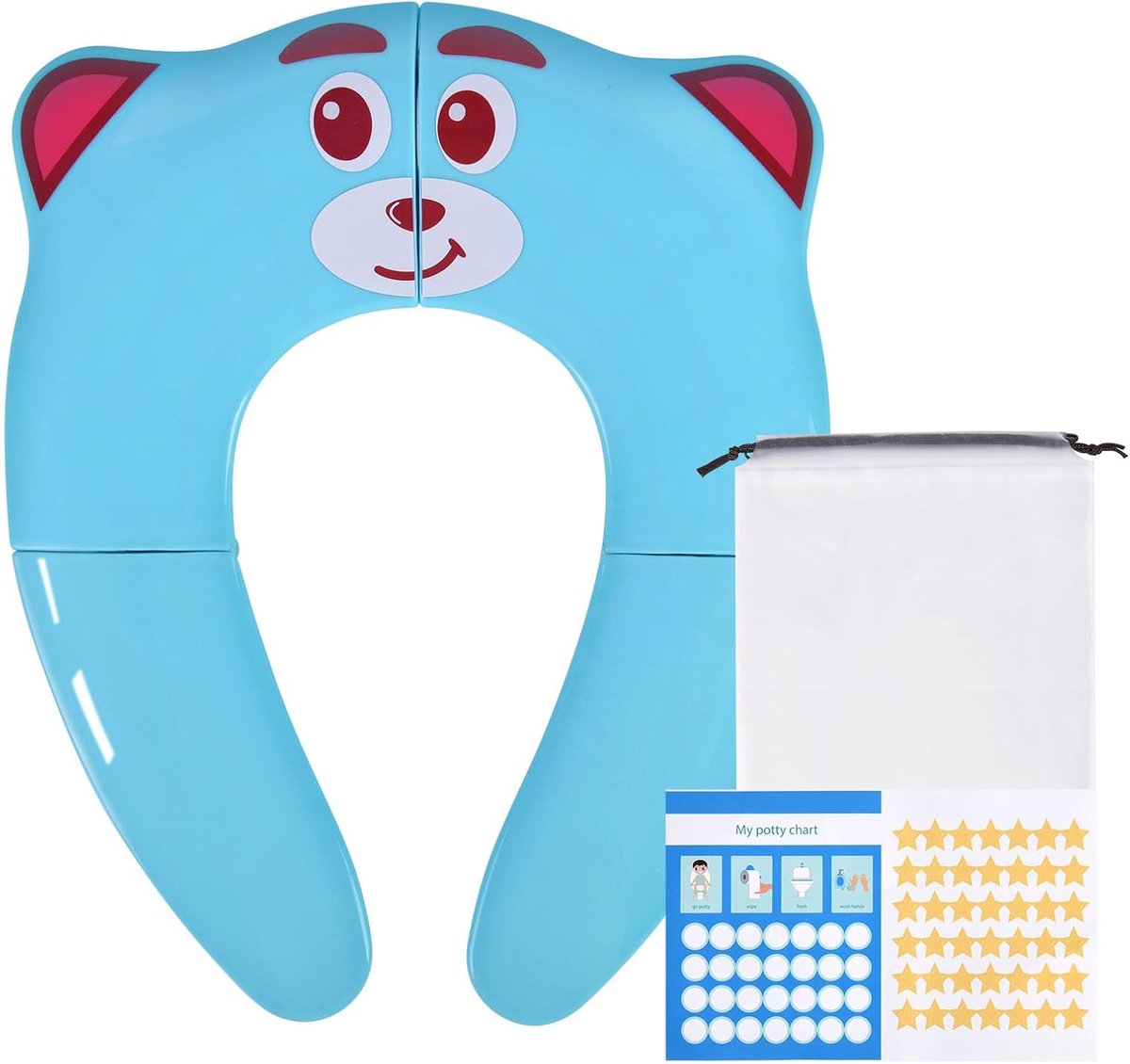 Opvouwbare Toiletbril voor Kinderen - Herbruikbaar en Antislip - Ideaal voor Zindelijkheidstraining - SnelShoppen