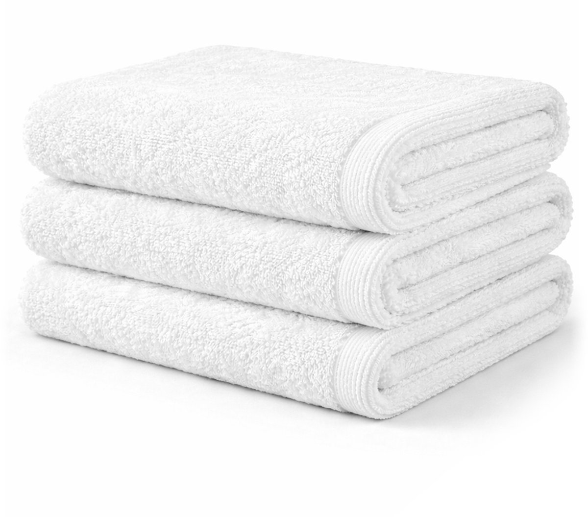 Aqua Luxe Hotel Badhanddoek 70x140 cm - 100% Katoen Frotte - Wit - Kookwas (90°C/95°C)