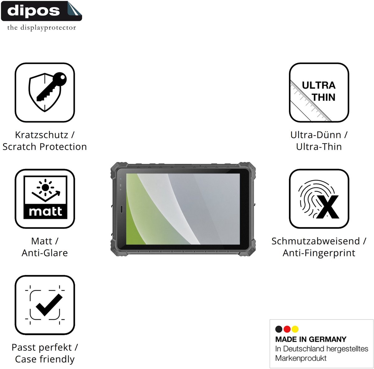 dipos – 2x Matte Beschermfolie geschikt voor Conker NS88 | Krasbestendige & antireflecterende Screenprotector Ultra-Thin