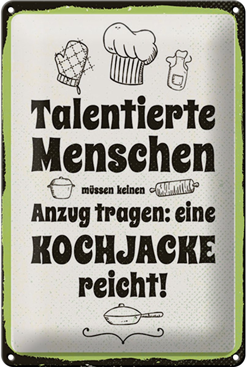 Blechschild Spruch 20x30 cm Talentierte Menschen Schild