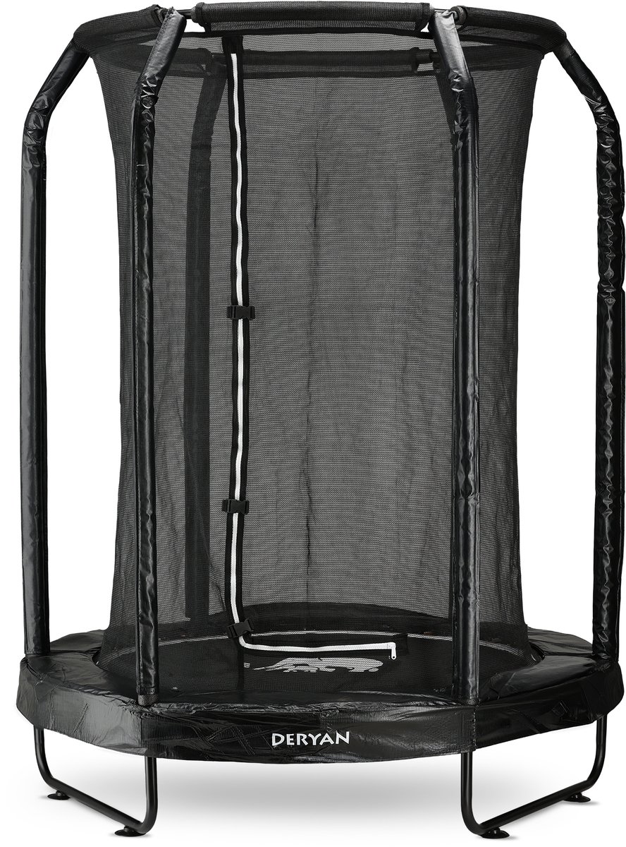Deryan Kinder Trampoline 140cm - Met Veiligheidsnet - Zwart