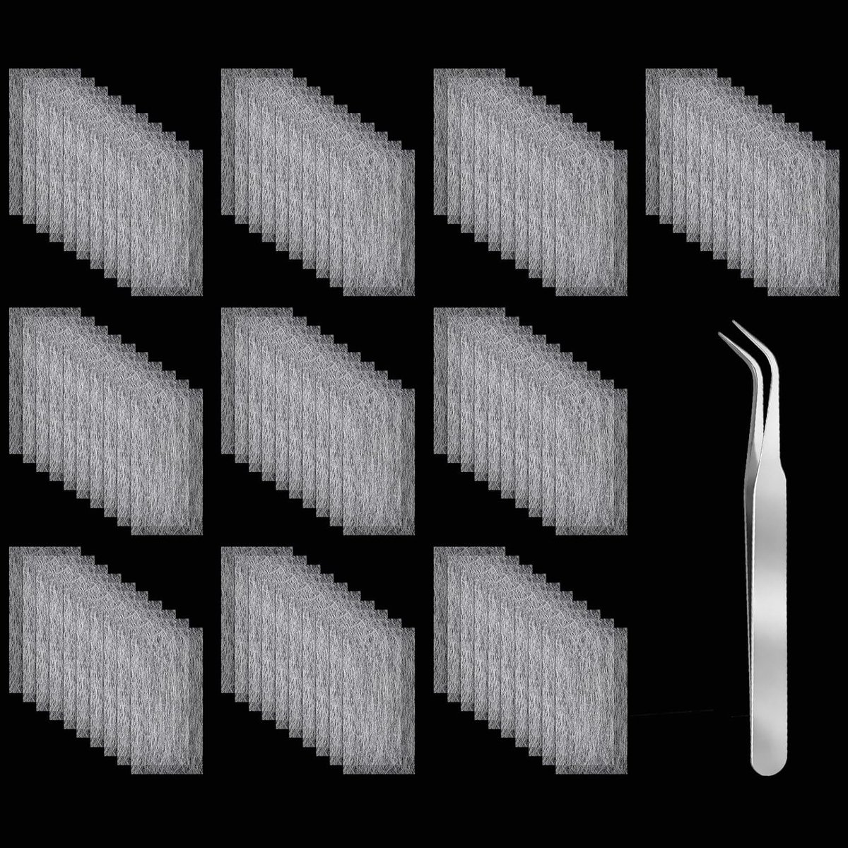 Nagelverlengingen van zijdevezel, 100 stuks, nagelverlengingen van glasvezel, zijde, nagelreparatie, gelkit, manicuregereedschap, accessoires voor vingernagelreparatie, glasvezelmodellering