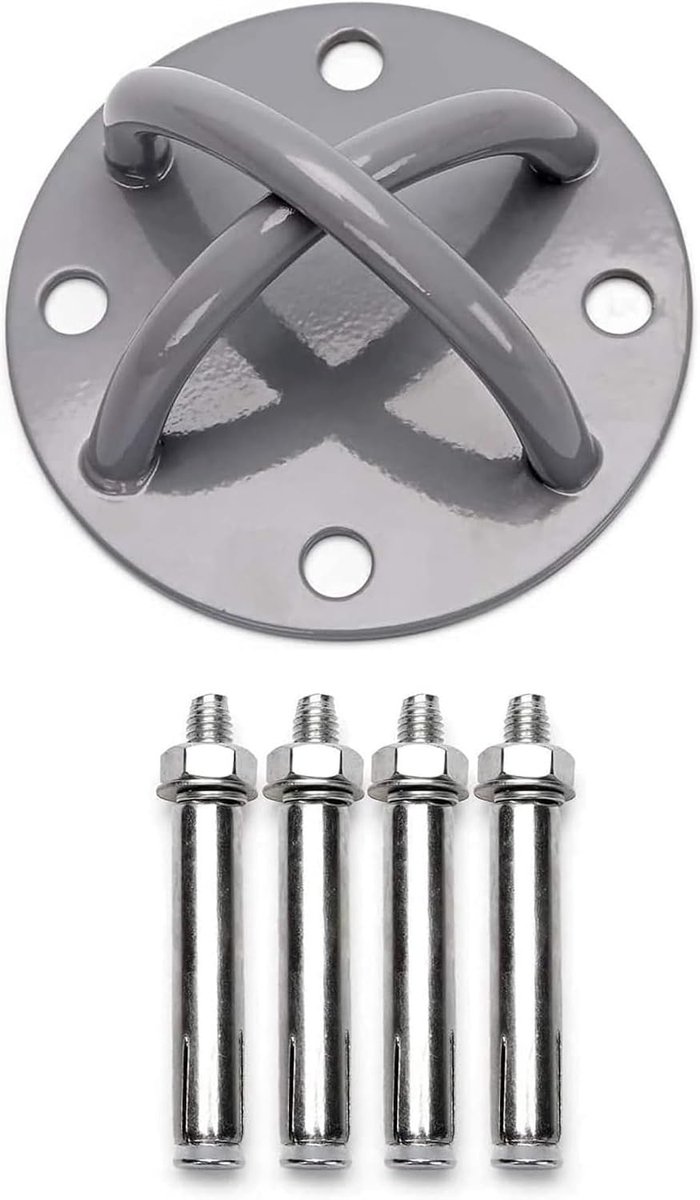 Plafondhouder en muurbeugel voor slingtrainer training, stalen plafondanker voor home gym, compatibel met suspension trainer, yoga aerial en trainingstouwen. Robuust staal