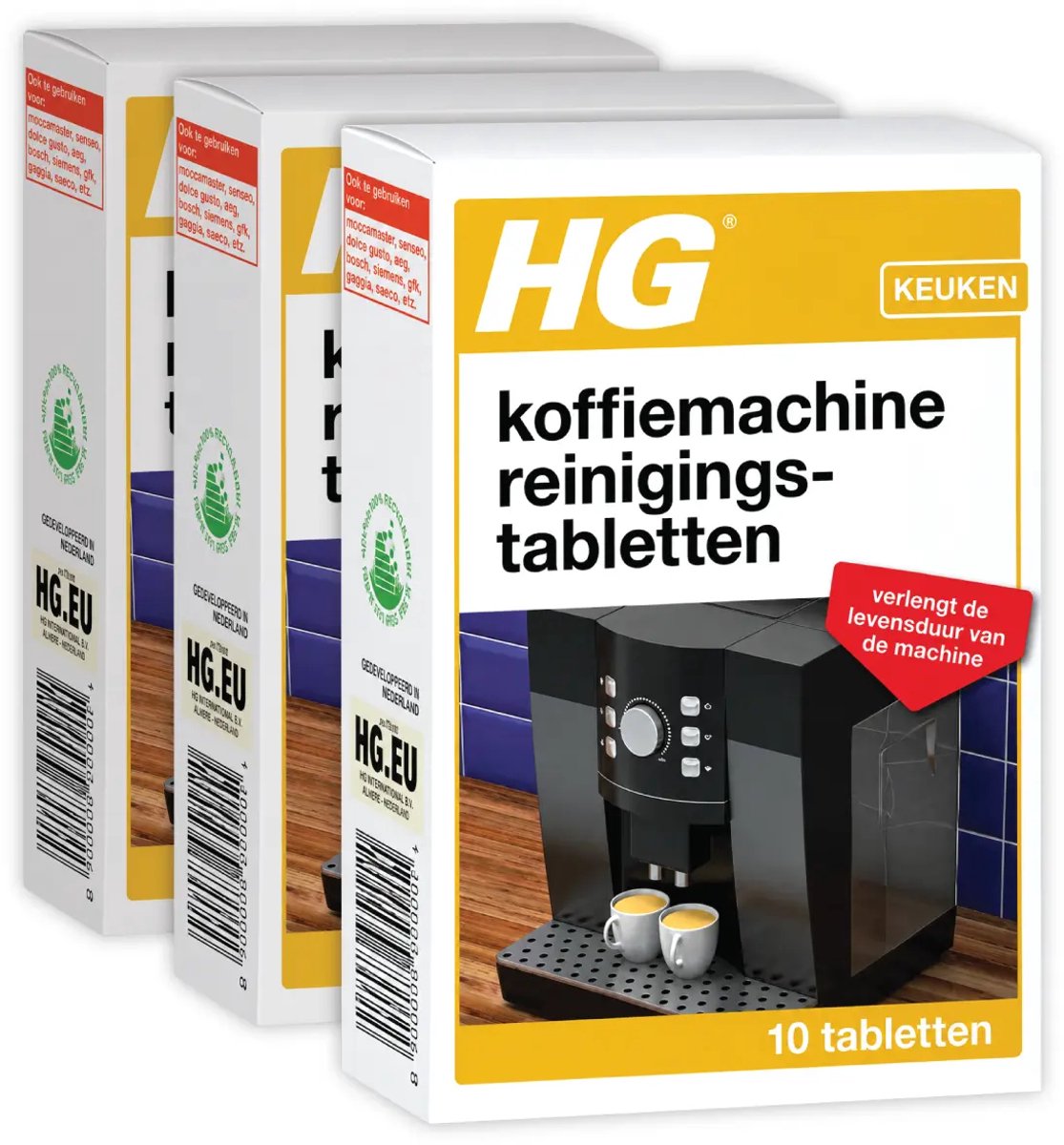 Bol.com HG universele reinigingstabletten voor koffiemachines - 3 Stuks ! aanbieding