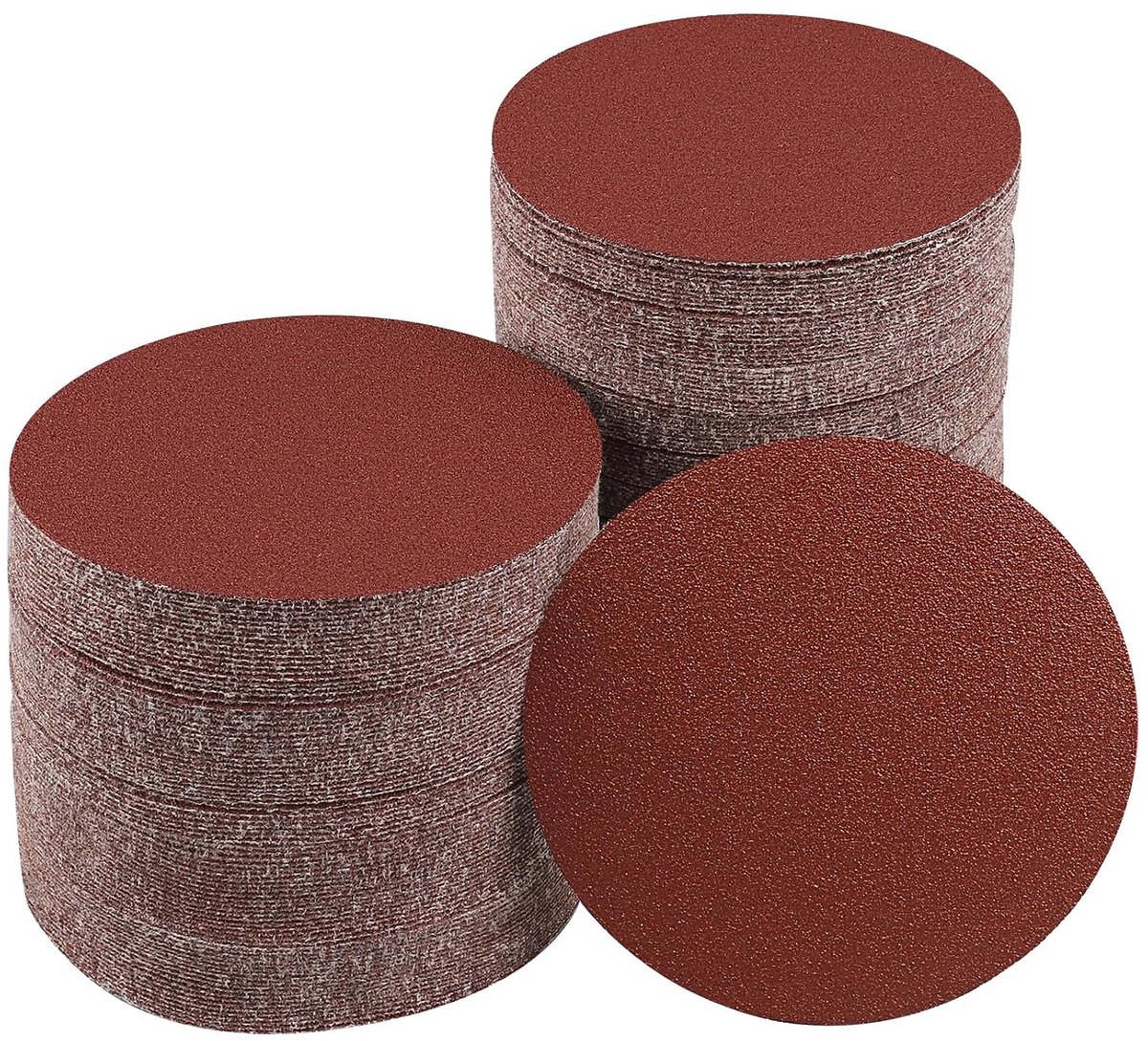 100 Pcs 125Mm Schuurschijven 80 Grit Schuurpapier Voor Orbitale Sander | 5 Inch Ronde Schuurpads, Geen Gat, Haak en Loop Schijven Voor Willekeurige Orbitale Sander, 80 Grit Schuurpapier Schijven