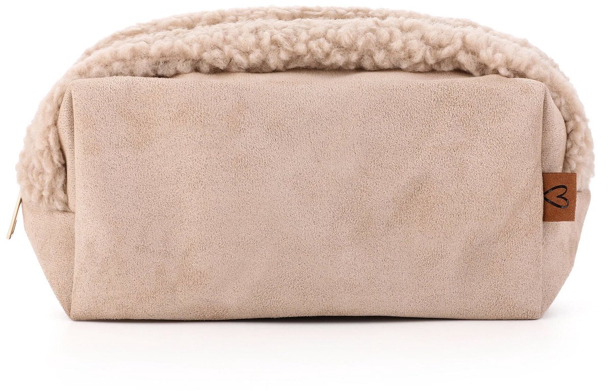 Sunset Fashion Make-up tas Teddy beige 20x12cm