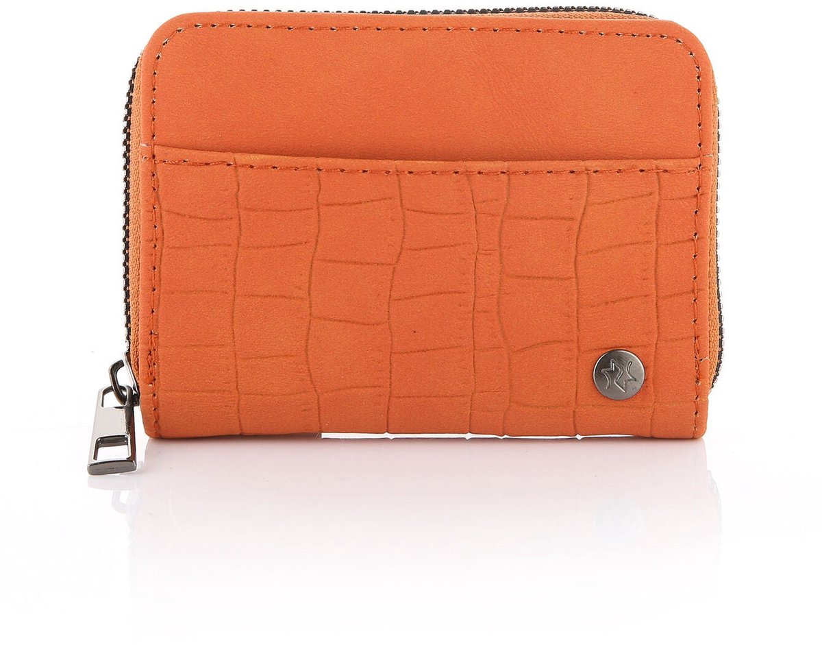 Sunset Fashion Portemonnee Patroon met rits oranje 12x9cm